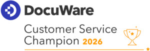 DocuWare Partner Customer Service Champion 2026 award badge
