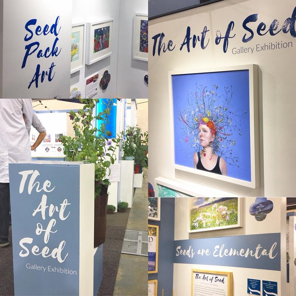 The Art of Seed Exhibition Signage | Media Copy Environmental graphics and custom exhibition signage for The Art of Seed gallery display, featuring wall lettering, branded displays, and large-format graphics.